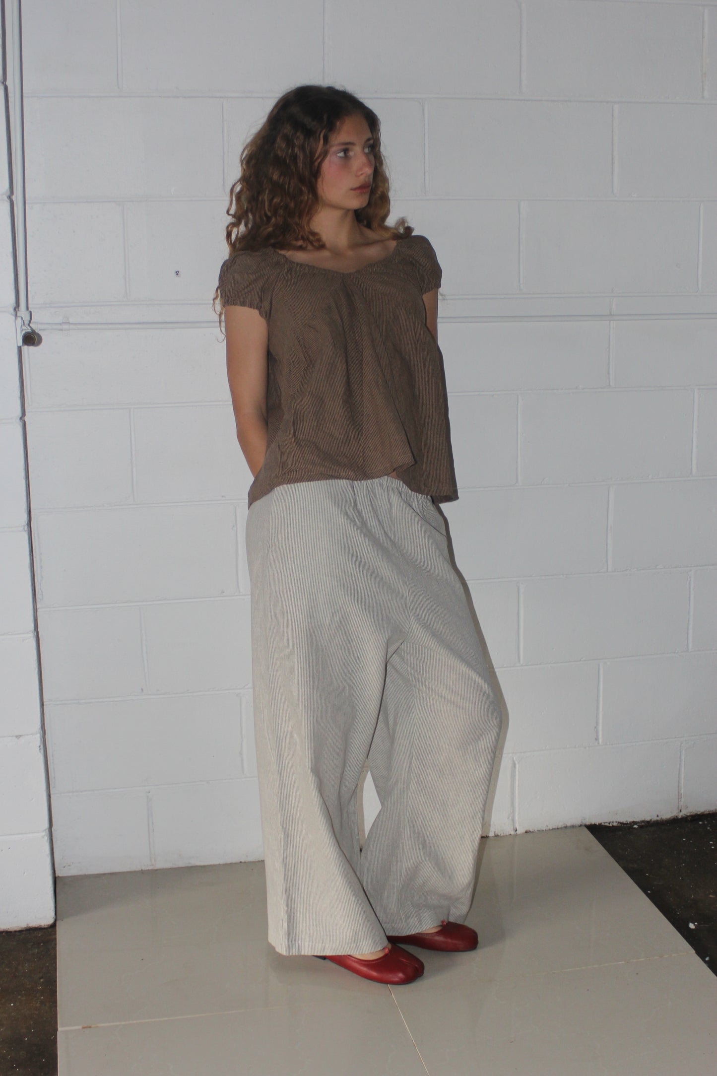 EVERYDAY PANTS - CREAM STRIPE