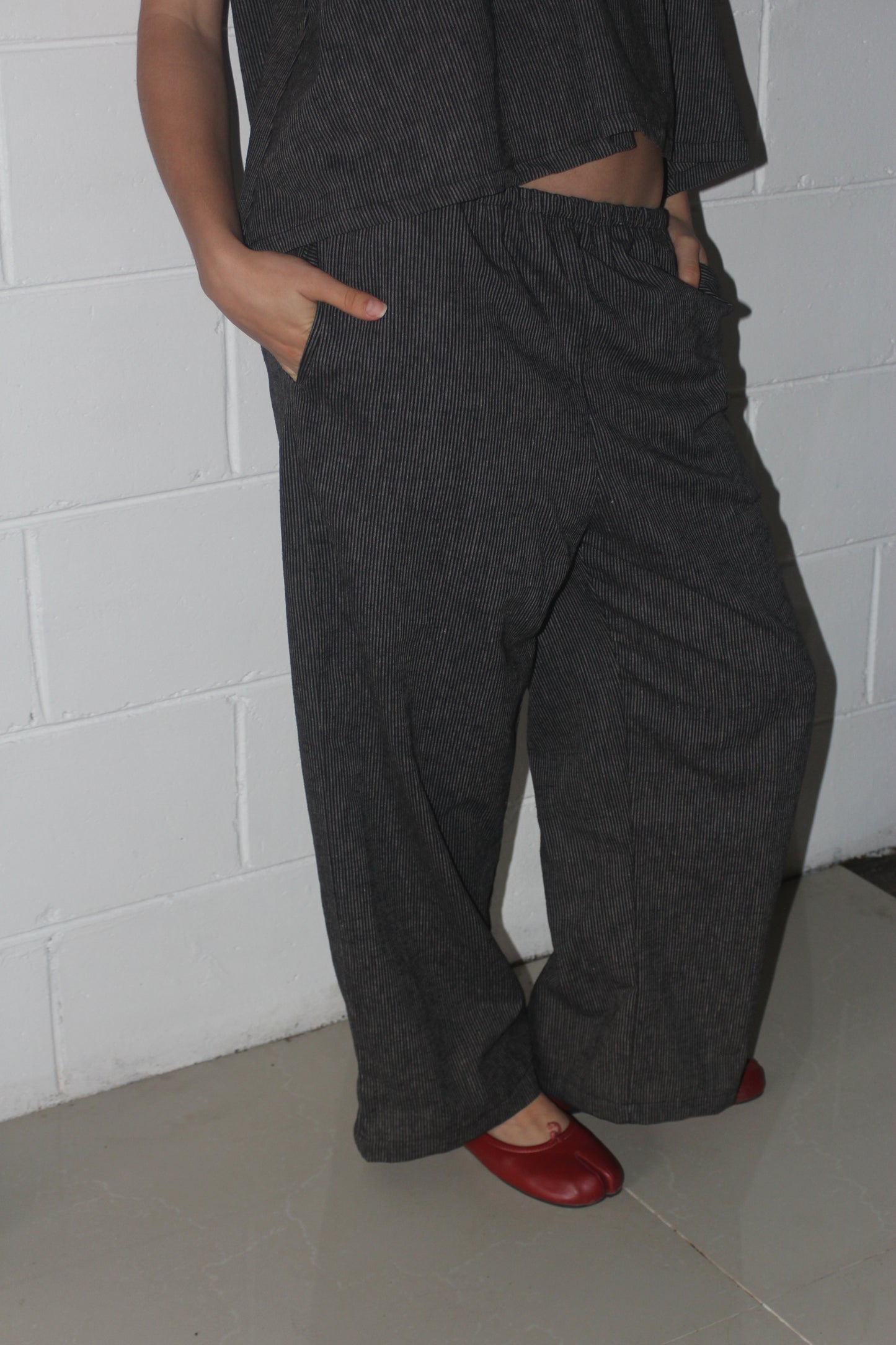 EVERYDAY PANTS - BLACK STRIPE