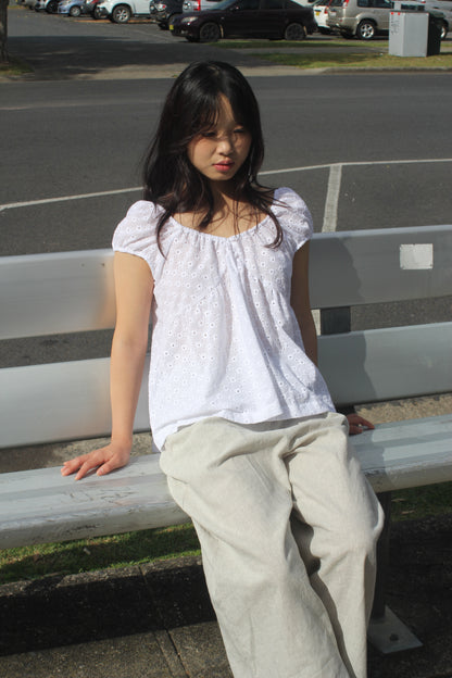 PUFF SLEEVE SMOCK - CHAMOMILE