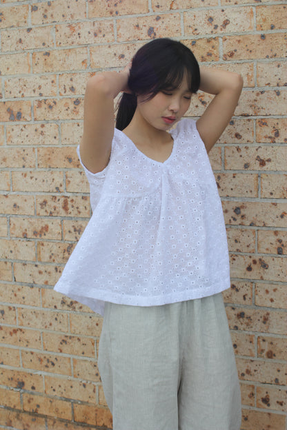 PUFF SLEEVE SMOCK - CHAMOMILE
