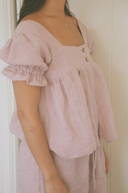 ELENA BLOUSE - PINK STRIPE