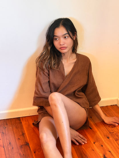 WRAP TOP - CACAO