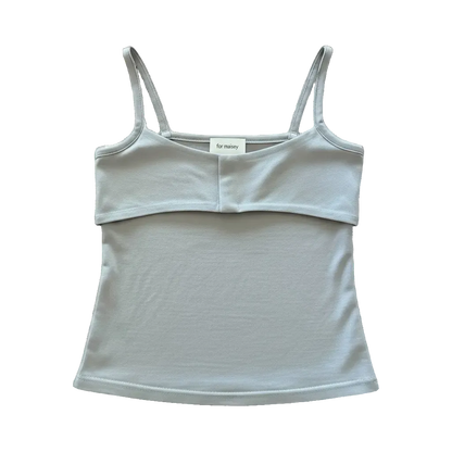 PANEL COTTON TANK - STONE