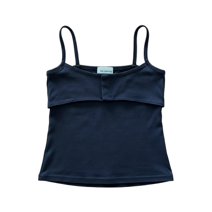 PANEL COTTON TANK - NAVY