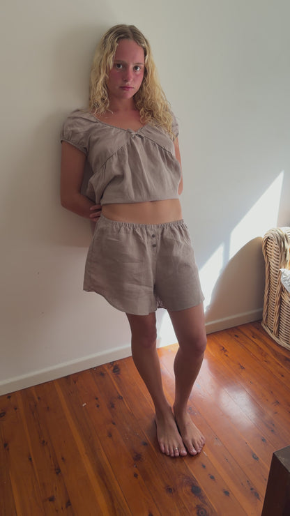 SIMPLE BOXER SHORTS - CLAY